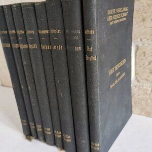 Set of 8 1950s Dutch Holy Scripture Books, Vintage Heilige Schrift